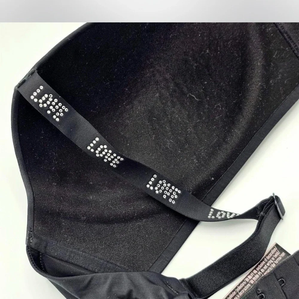 Victoria's Secret Black T-Shirt Bra with Embellished Straps - Picture 5 of 8